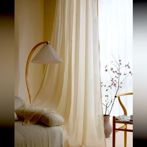 Beige Sheer Curtain Panels